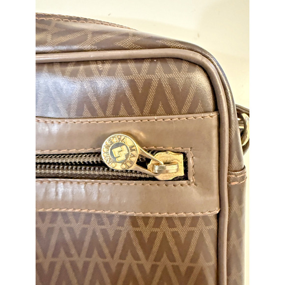 Vintage Mario Valentino Crossbody Bag Womens Monogram Leather Made Italy Purse 8 - Picture 3 of 10